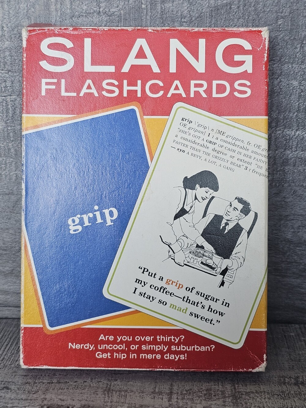 SLANG FLASHCARDS Deck of 60 Novelty Gag Gift Funny Urban Street Vocab Party Game